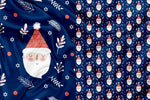 Panneau pour Vêtement et Couverture Père Noël bleu navy